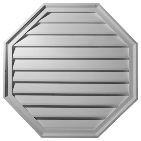 Ekena Millwork Octagon Gable Vent Louver, Non-Functional, 30"W x 30"H x 1 1/4"P GVOC30X30D